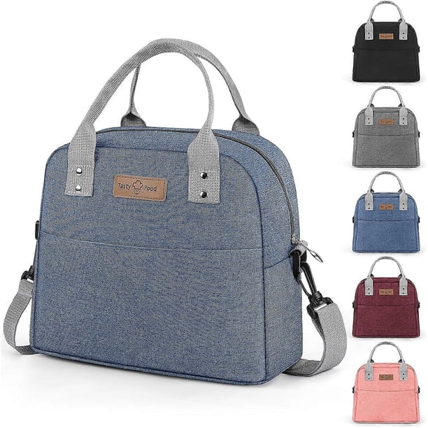 Lunch Bag Insulated Lunch Tote Bag with Adjustable Strap Reusable Lunch Box for Women/Men/Kids Leakproof Lunch Bags Portable Thermal Cooler Bag for Wo