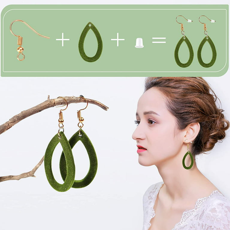200 Pcs Earring Hooks for Jewelry Making with Earring Backs Fish Earring Hooks Hypoallergenic for DIY Jewelry Making, Women's, Size: One size, Nickel