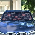 thumbnail image 4 of Yayeee Car Windshield Sun Shade Universal Fit Front Visor Protector, Red and Blue Fireworks Pattern, 4 of 8