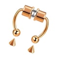 thumbnail image 3 of Sonducket 1 Uds. Aro para la nariz reutilizable de acero inoxidable, aro para la nariz, herraduras, joyería de aro sin perforación para decoración de Ropa, zapatos y accesorios Miscelánea Oro rosa, 3 of 8