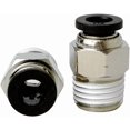 thumbnail image 2 of 10 Pack Push to Connect Tube Fitting, Air Tool Fittings Straight Push Quick Release Connectors Tube Quick Connect Fittings, Male Straight 1/4" Tube OD x 1/4" NPT Thread, 2 of 5