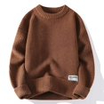 thumbnail image 2 of Suéteres de punto con cuello redondo y cuello redondo para hombre, ropa popular coreana, jersey para hombre, top holgado de alta calidad a la moda, 2 of 5