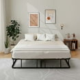 thumbnail image 4 of Costway Base de Lit Plateforme en Métal Format Grand avec Lattes de Soutien, Noir, 4 of 10