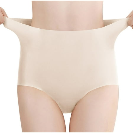 Mnyycxen Women s Mid Waist Lace Briefs Hip Lift Basics Breathable Underwear Solid Color Tummy Control Panties