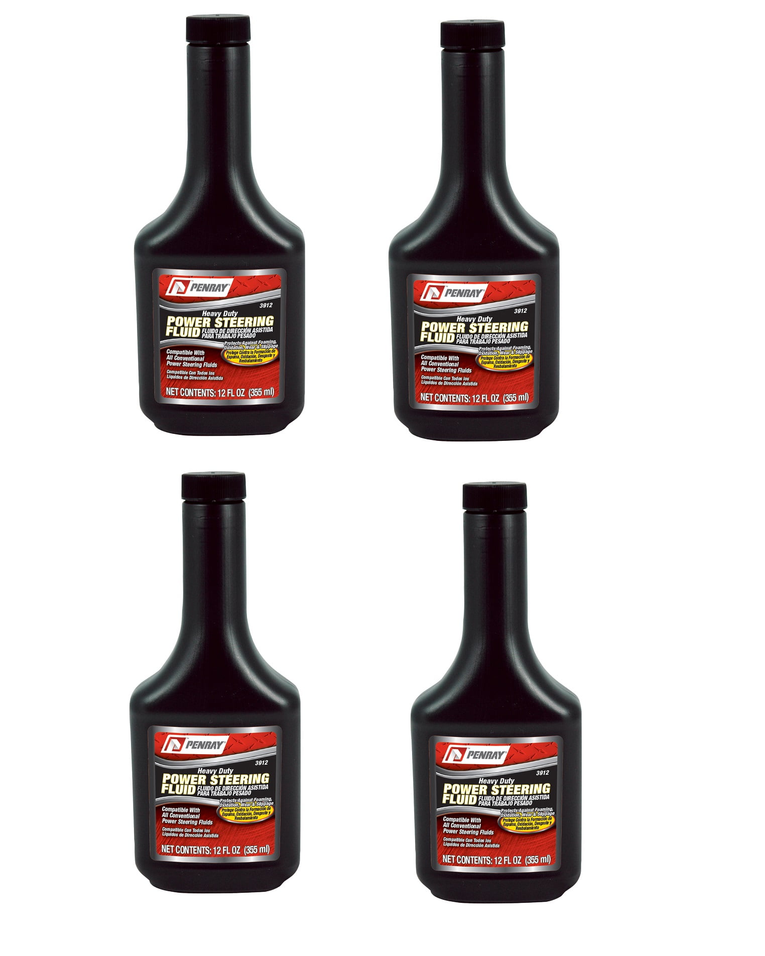 PENRAY 3912 Power Steering Fluid, 12oz, 4 Pack