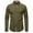 Army Green, variant on Men's Collar Dress Shirts, Comfort Stretch Button-Up Breathable Long Sleeve Shirts Black Size M