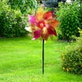 thumbnail image 4 of YiaNXan 1 Pack Windmills Wind Spinners for Outdoor, Extra Sparkly Reflective Pinwheels with Stakes for Garden Lawn Yard Balcony Bird and Animal Deterrent, Yellow & Rose Red, 4 of 7