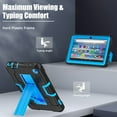 thumbnail image 6 of Dteck for Amazon All-New Kindle Fire 7 Tablet Case 12th Gen 2022 Release Rugged Hands-Free Viewing Stand Armor Pretective Shell Case Cover for Fire 7 Kids Tablet 7" 2022 Latest Model, Black+Blue, 6 of 10