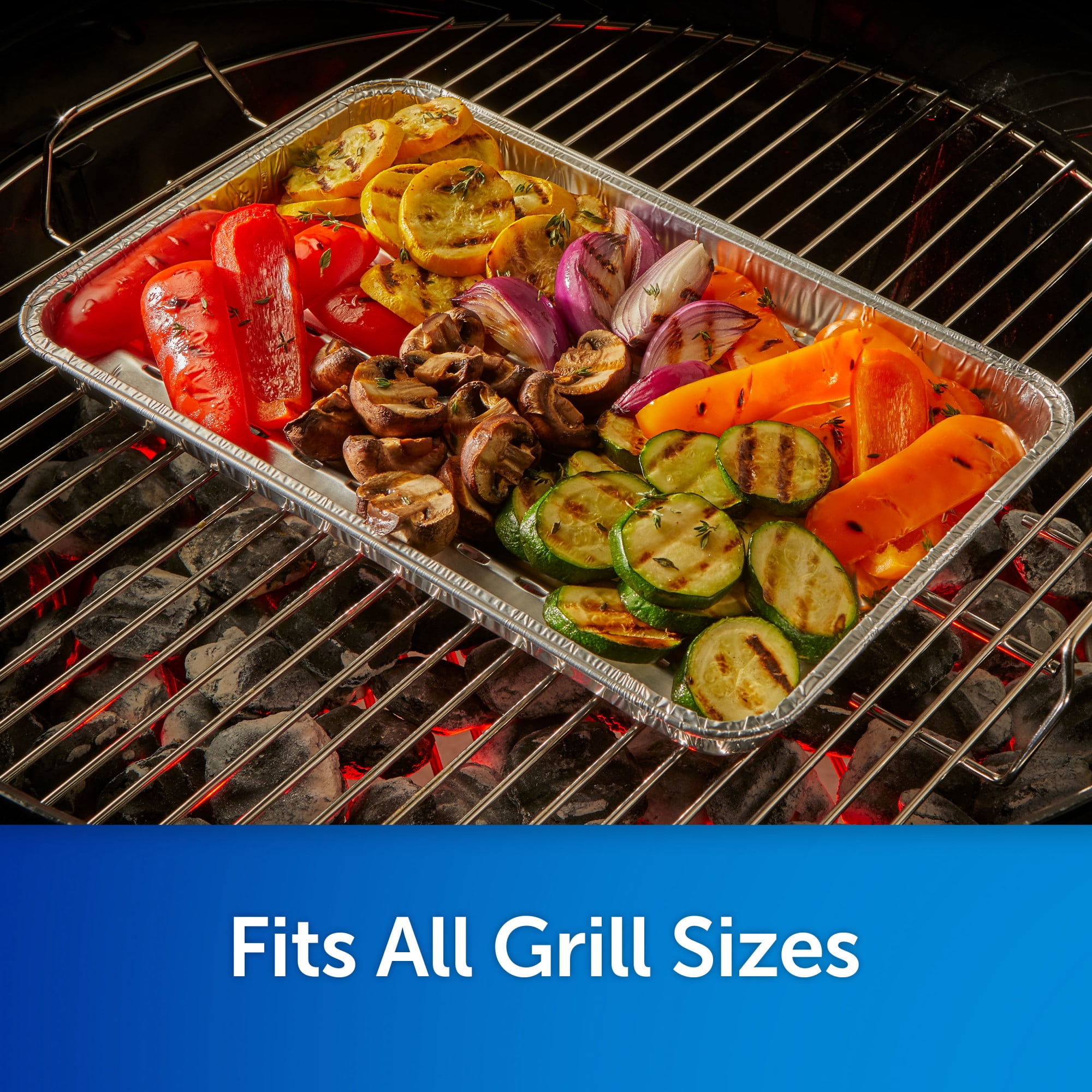 (4 pack) Reynolds Kitchens Slotted Disposable Grilling Pan, 13.5 x 9.6 in., 4 Count