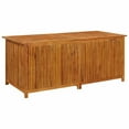 thumbnail image 6 of vidaXL Patio Storage Box Cushion and Blanket Outdoor Garden Solid Wood Acacia, 6 of 10