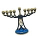 thumbnail image 4 of Candelabros de Metal esmaltado para Menorá, candelabros con detalles dorados, candelabro decorativo para fiesta de mesa de boda, 4 of 9