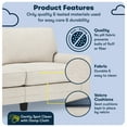 thumbnail image 3 of Serta Copenhagen 78" Rolled Arm Sofa with Removable Covers Cream White, 3 of 16