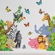 thumbnail image 1 of Adhesivo de pared con dibujos animados de animales del bosque para habitación infantil o guardería, 1 of 1