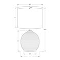 thumbnail image 4 of Monarch Specialties Lighting, 16"h, Table Lamp, Black Resin, Ivory / Cream Shade, Contemporary, 4 of 4