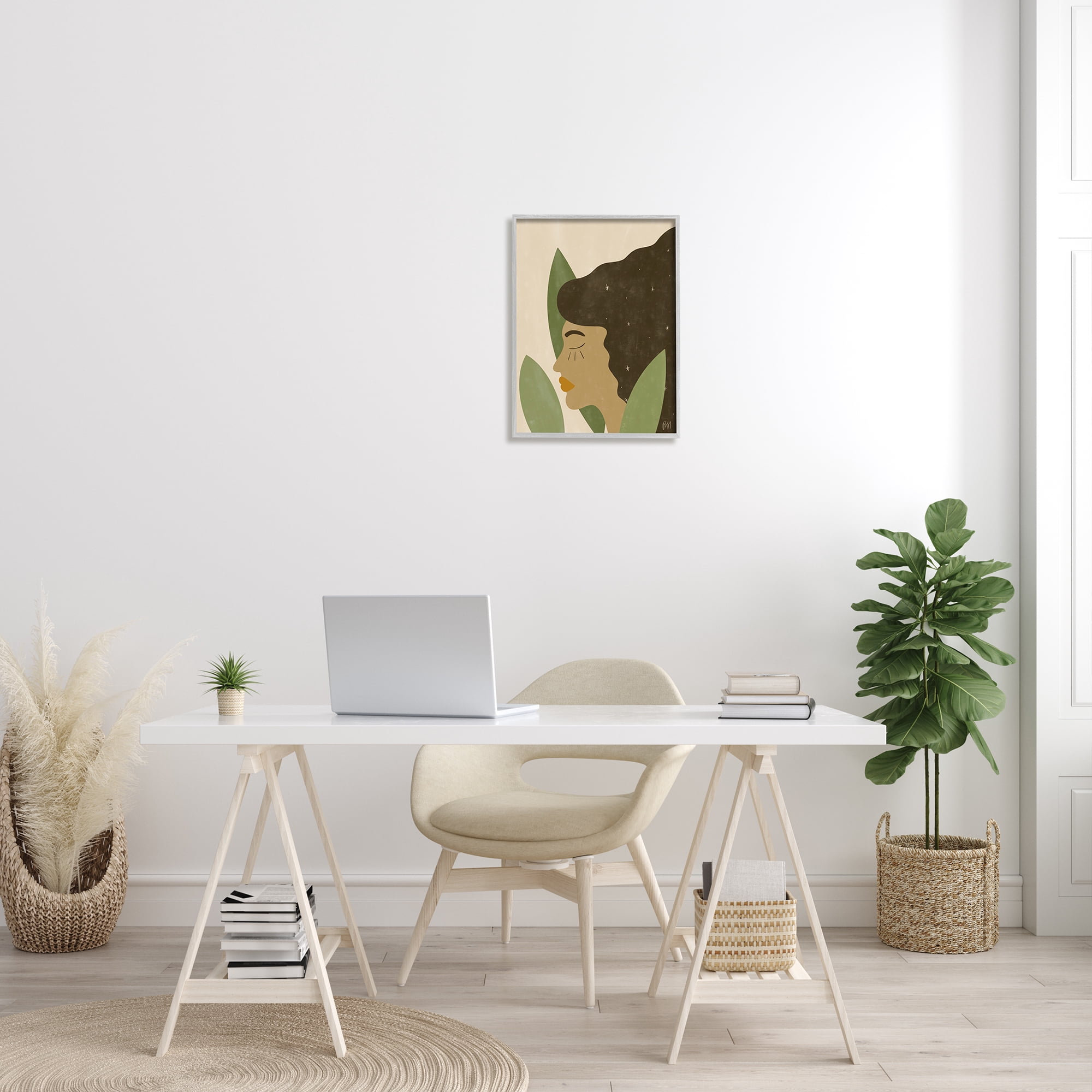 Stupell Indtries Female in Tall Grass Abstract Hair Portrait ,16 x 20,Design by Birch&Ink