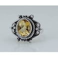 thumbnail image 4 of Navya Craft Citrine Oval 925 Sterling Silver Handmade Women Statement Ring, Yellow Gemstone Jewelry Size 7.5, 4 of 5