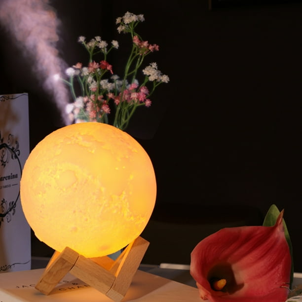 Humidificador de aire Lunar LED de uso doméstico de 880ml difusor de lámpara  de Luna 3D niebla ultrasónica recargable por USB | Walmart en línea