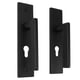 thumbnail image 3 of Puerta cómoda universal negra Locksets del apretón para la puerta Puerta Handleset de la aleación de aluminio fácil instalar, 3 of 8