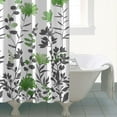 thumbnail image 5 of Waterproof Watercolor Plant Shower Curtain 72x84 Inch Leaves with Floral Polyester Unique Shower Curtain for Bathroom Hotel Home Decor with 12 Plastic Hooks, 5 of 5