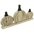 thumbnail image 3 of Northlight Pumpkin Trio Wooden Fall Harvest Decoration - 15.75", 3 of 6