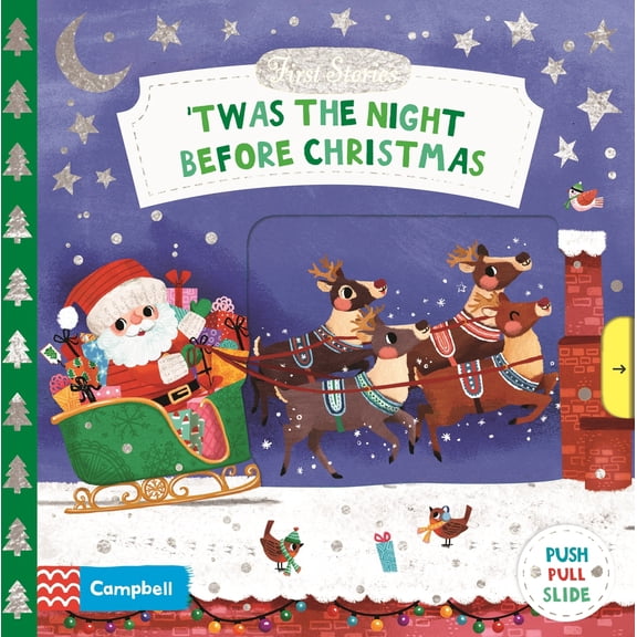 Pre-Owned 'Twas the Night Before Christmas: A Push, Pull and Slide Book - The Perfect Christmas Gift for Toddlers! (Board book) 1035040565 9781035040568
