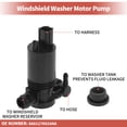 thumbnail image 4 of Unique Bargains Windshield Washer Pump W/ Grommet Windshield Washer Fluid Pump Fit for Ford Explorer No.8A6117K624AA, 4 of 6