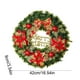 thumbnail image 3 of Ireezec Christmas Wreath with Bow Golden Balls Pinecones, Holiday Floral Door Hanging Decor for Indoor Outdoor Wall Window Decoration, Festive Seasonal Home Accent, 3 of 6