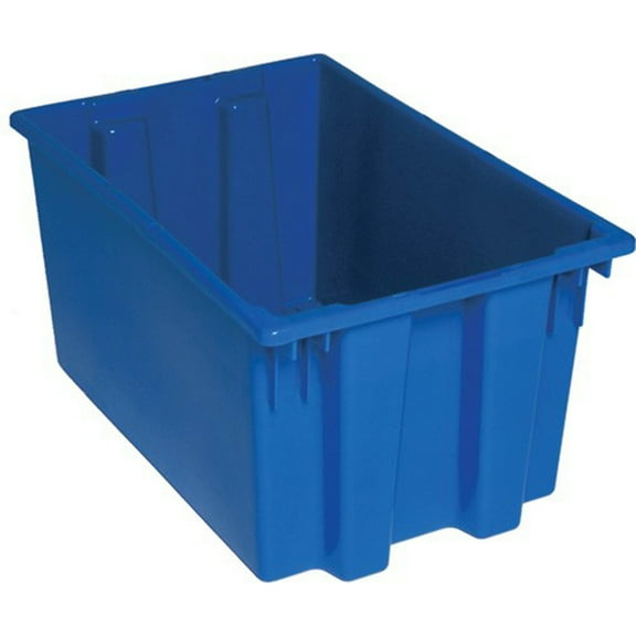 Quantum Storage Systems Stack and Nest Tote Heavy Duty Polypropylene Container, 23-1/2"W x 15-1/2"D x 12"H, 1.70 Cap (cu