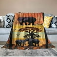 thumbnail image 2 of ARISTURING African Elephant Blanket Wild Elephants Throw Blankets Super Warm Soft Plush Lightweight Flannel Travelling Animals Blanket Gifts for Women Girls Baby Kids Boys for Couch Bedding, 2 of 6