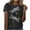 Black, variant on Kayannuo Blouses for Women Tee Shirts for Women Women's Printed T-shirt Round Neck Short Sleeved Top