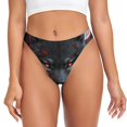 thumbnail image 1 of Fotbe Rose Full Moon Black Wolf Tanga Sin Costuras para Mujer con Estampado – Panties Invisibles, Transpirables y Cómodos para Uso Diario-Medium, 1 of 6
