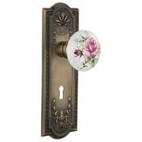 Nostalgic Warehouse Mearos_Sd_Kh Vintage Cottage Porcelain Painted Rose Single Dummy Door