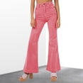 thumbnail image 3 of Pantalón casual de cintura media para mujer Estilo Y2k Pana Pantalón ligeramente acampanado Traje diario FLhrweasw Para estrenar, 3 of 9