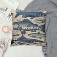 thumbnail image 2 of ONETECH Fish Throw Pillow Cover Vintage Ocean Sea Fish Animals EEL Seafood Theme Pillow Cases Home Decorative Cushion Cover for Bed Sofa, 2 of 5