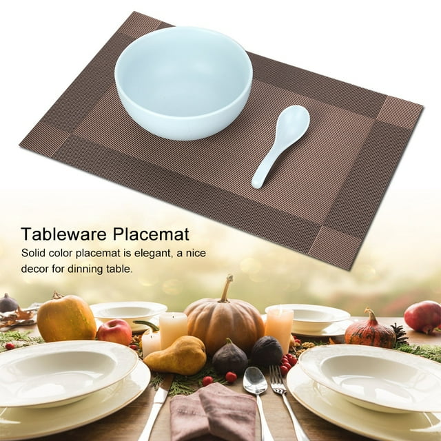Tapete para platos, mantel individual de 4 piezas, mantel individual de PVC a la moda, tapete para mesa de PVC, experiencia incomparable Jadeshay A
