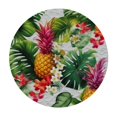 thumbnail image 2 of RUIYC Summer Tropical Palm Leaves Pineapple Round Tablecloth Waterproof Wipeable Tablecloth Cover Kitchen Picnic Party Decoration, 2 of 7