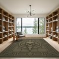 thumbnail image 2 of ODIKA 9'x12' Washable Area Rug Brown Earthy Skull Motif Design Intricate Geometric and Symbolic for Master Suite, California King, Under Bed, Non-Shedding, Easy Care, 2 of 7