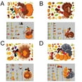 thumbnail image 6 of Fall Decorations 8 Sheet Thanksgiving Window Clings Stickers Holiday Turkey Cling for Glass Window, 6 of 6