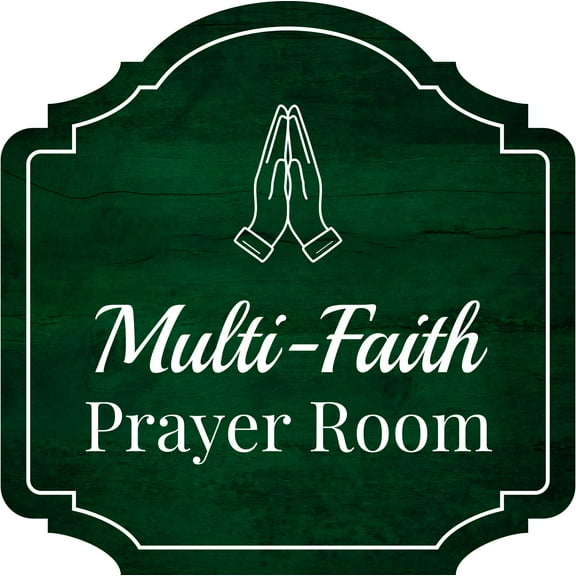 Heritage Plus Multi-Faith Prayer Room Wall or Door Sign | Religious Signage - Small