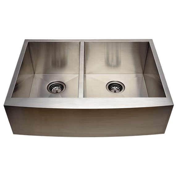 33 inch Farmhouse/Apron Front 40/60 Bowl Kitchen Sink