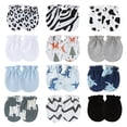 thumbnail image 3 of TELOLY 8Pcs Baby Mittens,Adjustable Fit Baby Mittens Newborn,Cute Patterns Newborn Mittens,Style2, 3 of 4