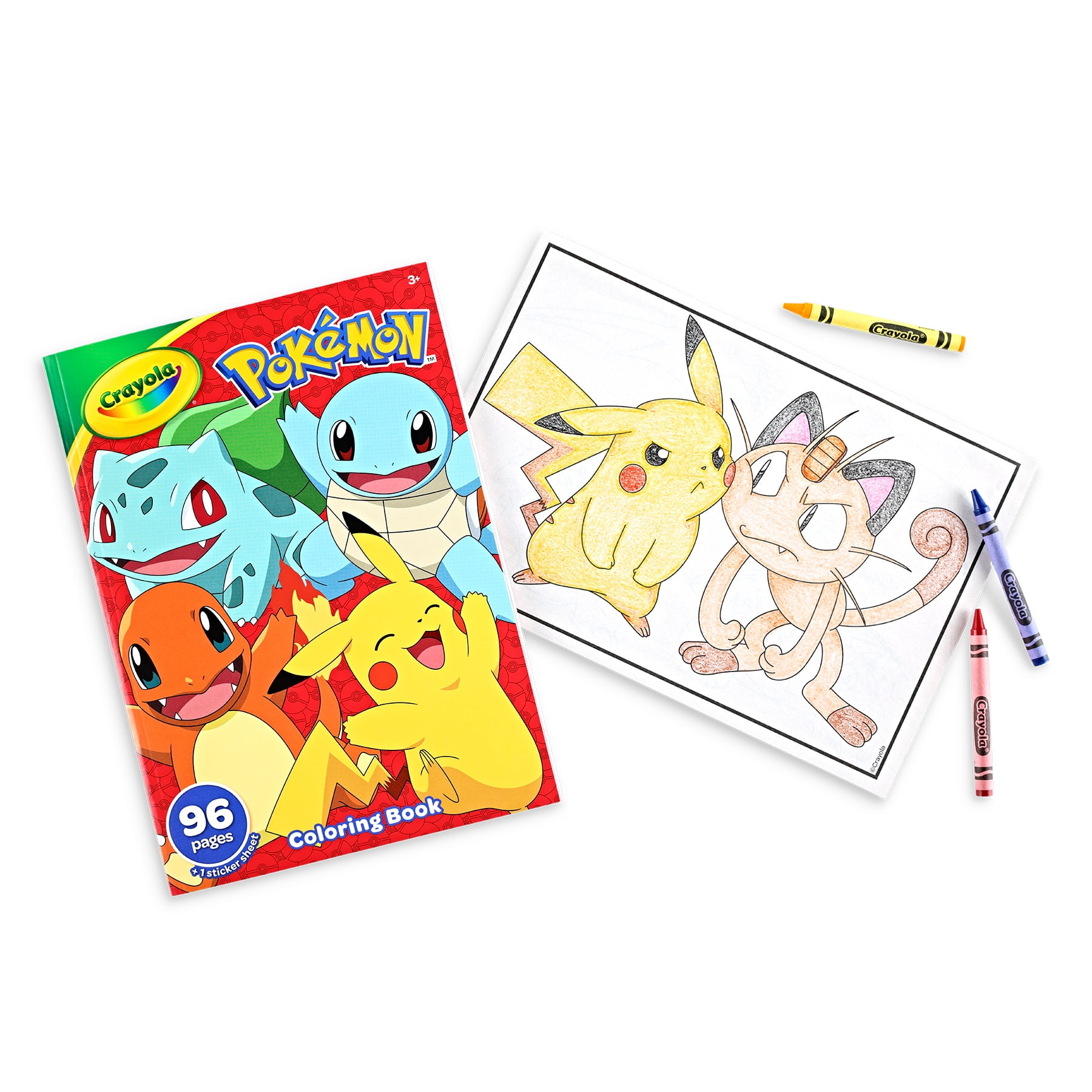 Crayola Coloring Book, Pokemon, 96 Pages, Pack of 8