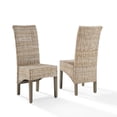 thumbnail image 5 of Crosley Furniture Edelyn Natural Rattan Dining Chairs Set of 2, Farmhouse Kitchen Accent Chair with Cushion, 5 of 15