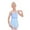 Blue-Lace up waist, variant on GYRATEDREAM Ballet Leotards for Girls Dance Leotard Combo Toddler Removable Dance Skirt 2-14 Years