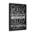 thumbnail image 2 of Scripture Walls  Don't Worry About Anything Philippians 4:6 Bible Verse Canvas Christian Wall Art Ready To Hang Unframed, 2 of 17