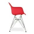 thumbnail image 4 of Aron Living Tower 18" Plastic and Chrome Steel Armchairs in Red (Set of 4), 4 of 6