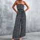 thumbnail image 2 of Moda mujer verano Casual Sexy sin mangas vendaje tubo Top estampado monos Fridja  alkflakhf36053, 2 of 7