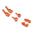 thumbnail image 3 of Bunblic RC Car Parts, Steering Rear Stub Axle Carriers, Easy to Use, Lightweight High Strength, Nylon Front Caster Blocks Replacement Orange, 3 of 7