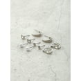 thumbnail image 4 of Time and Tru Silvertone Multi Earring Set, 5 Pairs, Initial A, 4 of 4