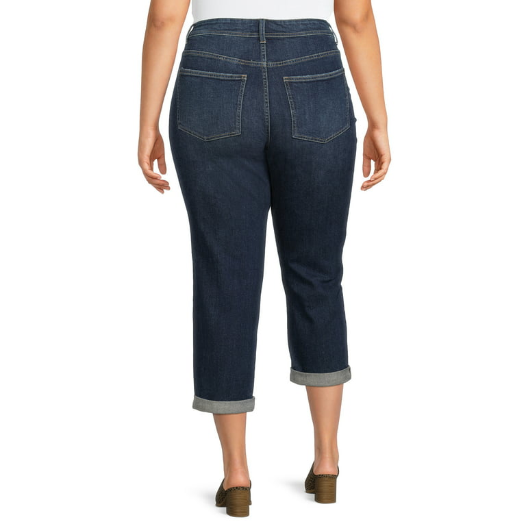 Terra & Sky Women's Plus Size Slim Fit Pants, 27 Inseam for Regular 